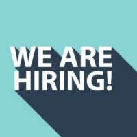 Banner for business with text We Are Hiring and long shadow. Vector illustration.